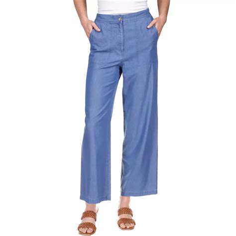 michael kors chambray wide leg pants|Michael Kors Women's Chambray Wide.